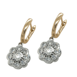 9ct Lab Grown Diamond Daisy Earrings – 1.41ct