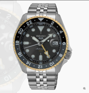 Seiko: Seiko 5 Sports - Black Dial with Gold