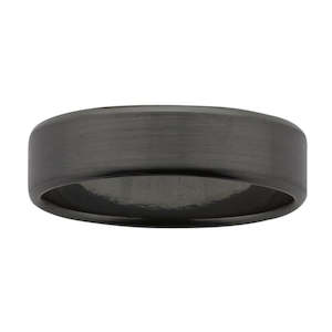 Mens Wedding Rings: Black Zirconium Men’s Wedding Band – 7mm – Size X