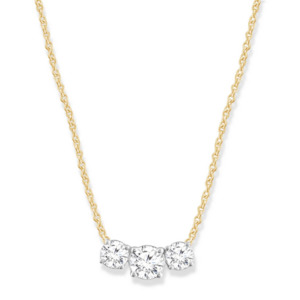 Diamond Pendants: Diamond Necklace with 0.60ct Diamonds in 9K Yellow Gold -