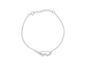 Baby Jewellery: Double Heart Bracelet - Silver