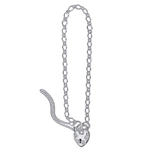 Baby Jewellery: Child’s Padlock Bracelet – 16.5cm - SS