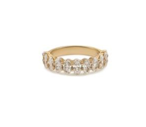 Oval Lab Diamond Eternity Ring - 9ky 1/2 TDW= 2.1ct