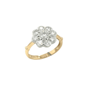 9ct Lab Grown Diamond Daisy Ring – 1.15ct