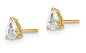 Laboratory Grown Diamonds 1: Lab-Grown Pear Diamond Stud Earrings