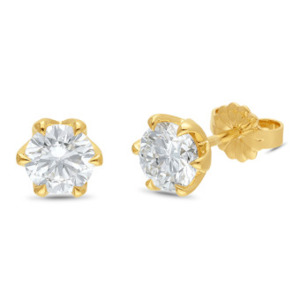 Laboratory Grown Diamonds 1: Lab Grown Diamond Stud Earrings – TDW 1.00ct - 9ct Yellow Gold