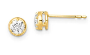 Laboratory Grown Diamonds 1: LAB Diamond Bezel Studs