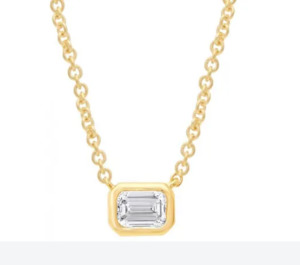 Laboratory Grown Diamonds 1: Emerald Cut Lab Diamond Necklace