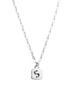 5 Off Mid Year Sale: S Logo Tag Necklace - SS