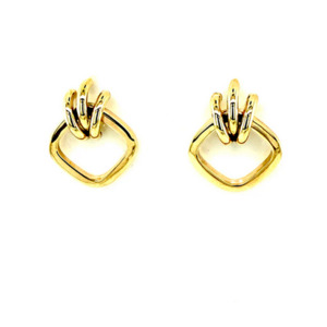 Earrings: 3 Bar Diamond Shaped Earring - 9ct YG
