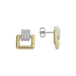 Diamond Studs in Yellow & White Gold