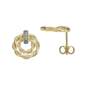 Earrings: Diamond Earstuds in Yellow Gold