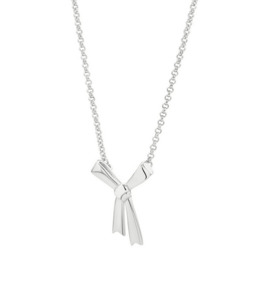 Karen Walker 2: Small Bow Necklace - Silver