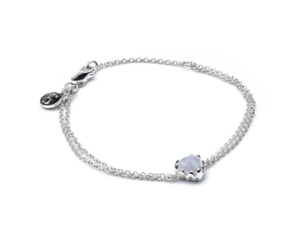 Blue Agate Love Claw Bracelet - SS