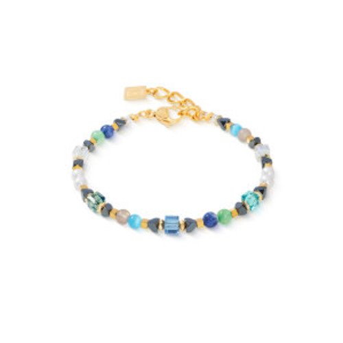 Precious Shape Mix Green & Blue Bracelet