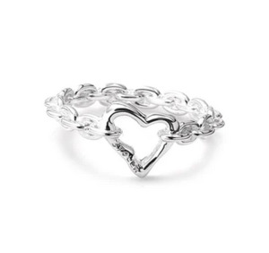 5 Off Mid Year Sale: Melted Heart Chain Ring - Size Q