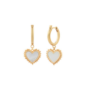 Flaming Mother Of Pearl Hoops - SSGP