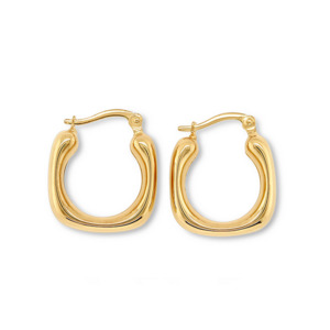 Earrings: Square Huggies - Bonded