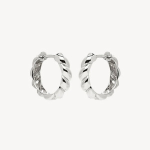 Najo: Zippy Twist Huggie Earrings - SS