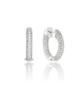 Georgini: Goddess Pave Hoops - SS