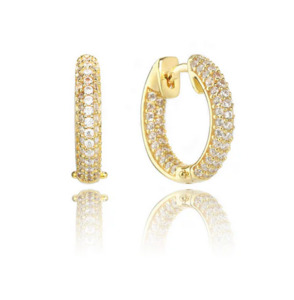 Goddess Pave Hoops - SSGP