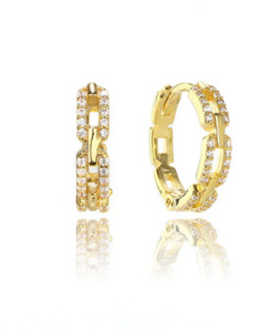 Georgini: Goddess Link Hoops - SSGP - CZ