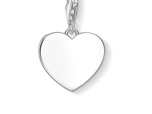 Thomas Sabo 1: C/Club Heart Silver Charm - Engravable