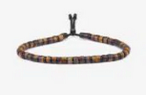 Tiger Eye | Black - Brontide 4mm Adjustable - Medium - 18-19cm