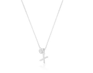 Luxury Letter "X" initial Pendant -SS