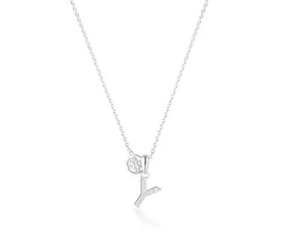 Luxury Letter "Y" initial Pendant -SS