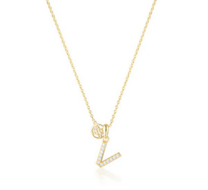 Luxury Letter "V" initial Pendant - GP