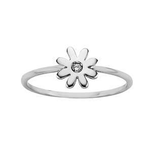 New Collection: KAREN WALKER - STERLING SILVER DIAMOND DAISY RING