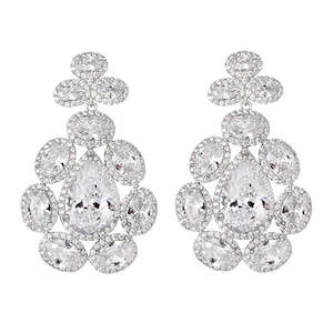 Bianc Jewellery: BIANC - Sterling silver & Cubic Zirconia 'Pluto' Drop Earrings