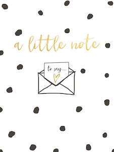 Gift Card - A Little Note with love note with Heart