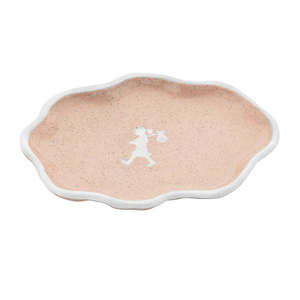 New Collection: KAREN WALKER X JS CERAMICS - PINK RUNAWAY GIRL JEWELLERY DISH