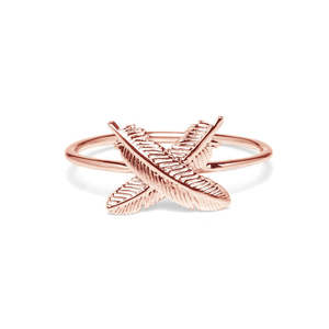 New Collection: BOH RUNGA - 9CT ROSE GOLD FEATHER KISSES RING