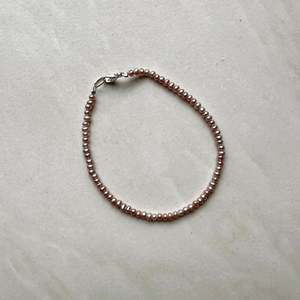 Sterling Silver Natural Pink Mini Pearl Bracelet