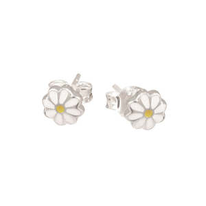 New Collection: Sterling Silver & Enamel Daisy Studs Earrings