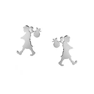 KAREN WALKER - Sterling Silver Runaway Girl Studs
