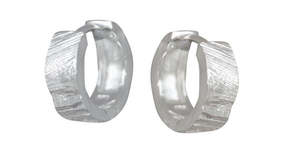 Sterling Silver Textured/Plain Huggie Earrings