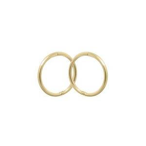 Sterling Silver Yellow Gold Plated 10mm Sleeper Earrings