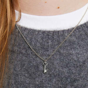 Products: KAREN WALKER - Sterling Silver Monogram Key Necklace