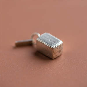 CHARM OF FARMING - STERLING SILVER WOOL BALE CHARM