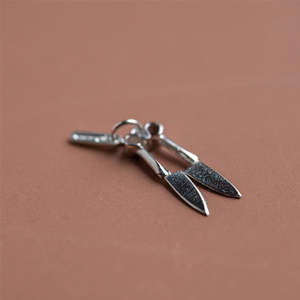 CHARM OF FARMING - STERLING SILVER HAND SHEARS CHARM