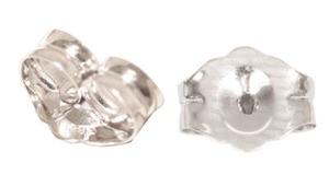 9ct White Gold Medium Earring Scrolls - Pair
