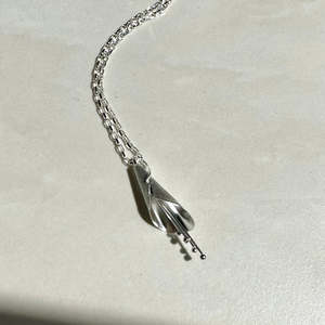 Sterling Silver Brushed Finish Kowhai Flower Pendant