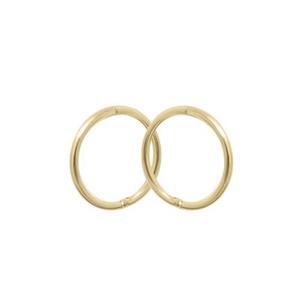Sterling Silver Yellow Gold Plated 12mm Sleeper Earrings