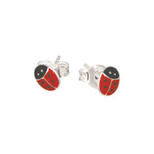 New Collection: Sterling Silver & Enamel Ladybird Stud Earrings