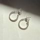 Sterling Silver Bubble Stud Hoop Earrings