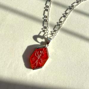 Sterling Silver Carnelian Hippogriff Pendant